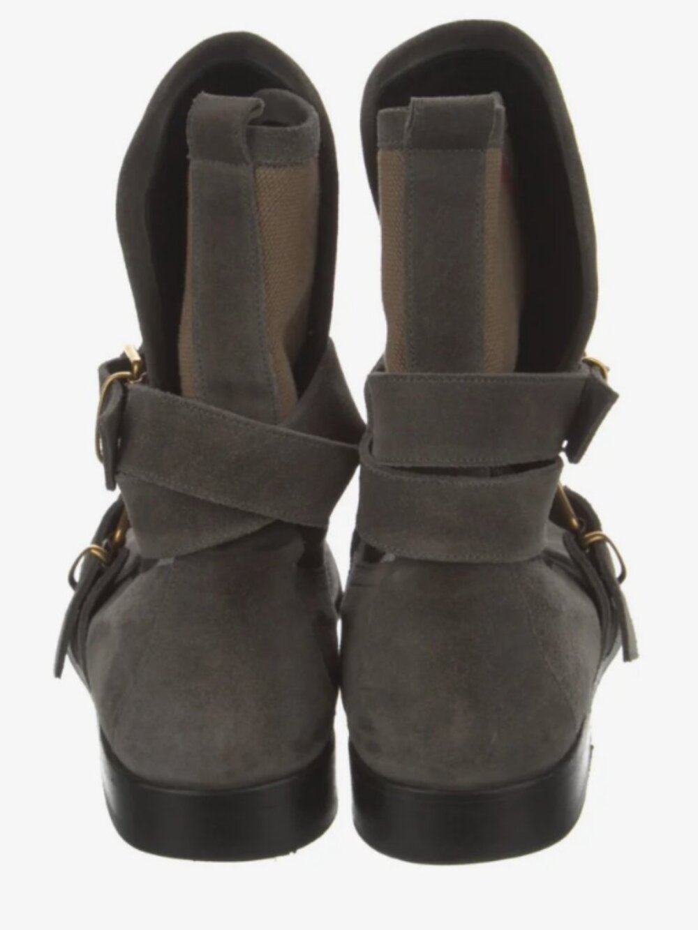 Burberry Suede Moto Boots - Picture 4 of 7